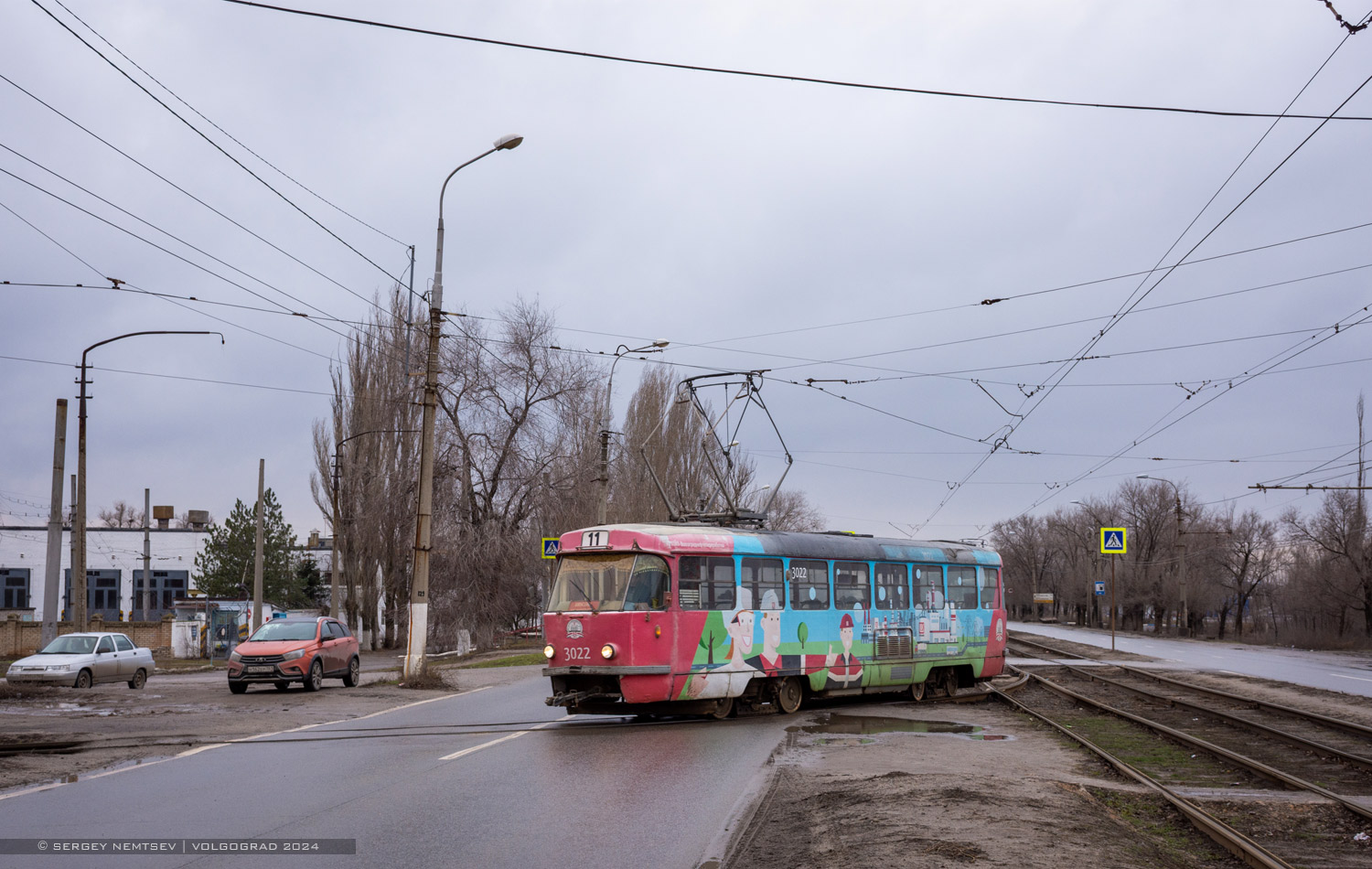 Wołgograd, Tatra T3SU (2-door) Nr 3022