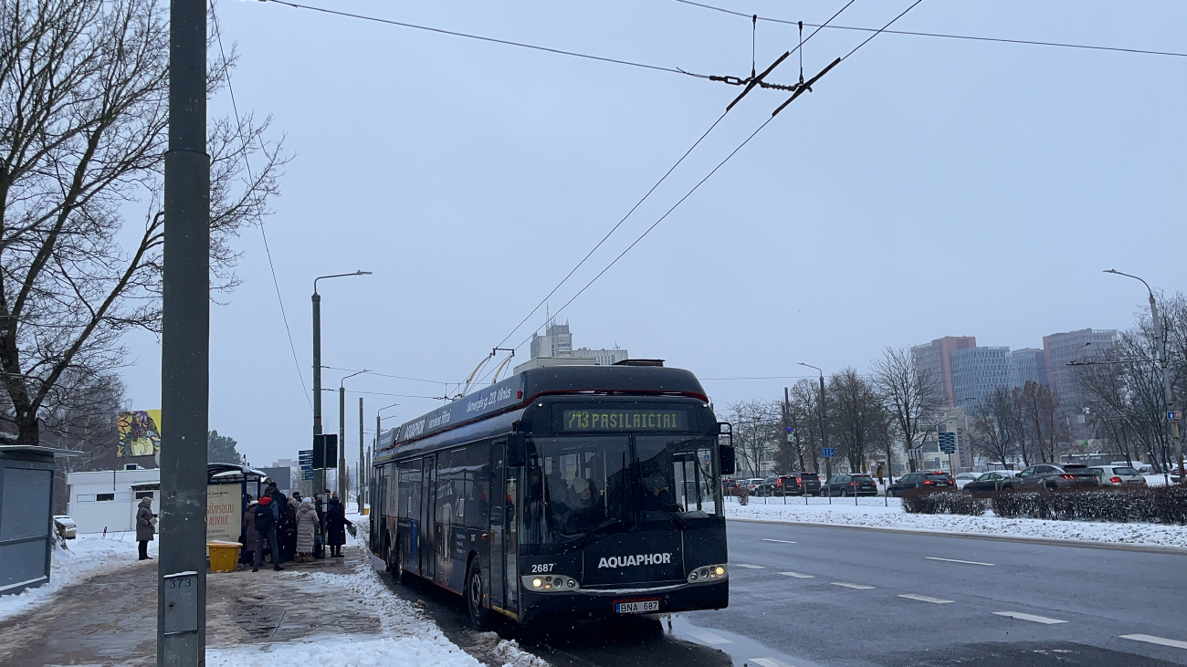 Vilnius, Solaris Trollino II 15 AC nr. 2687; Vilnius — Planiniai laikini eismo pakeitimai (apylankos)