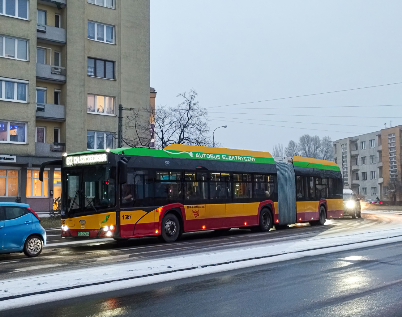 Łódź, Solaris Urbino IV 18 Electric № 1387