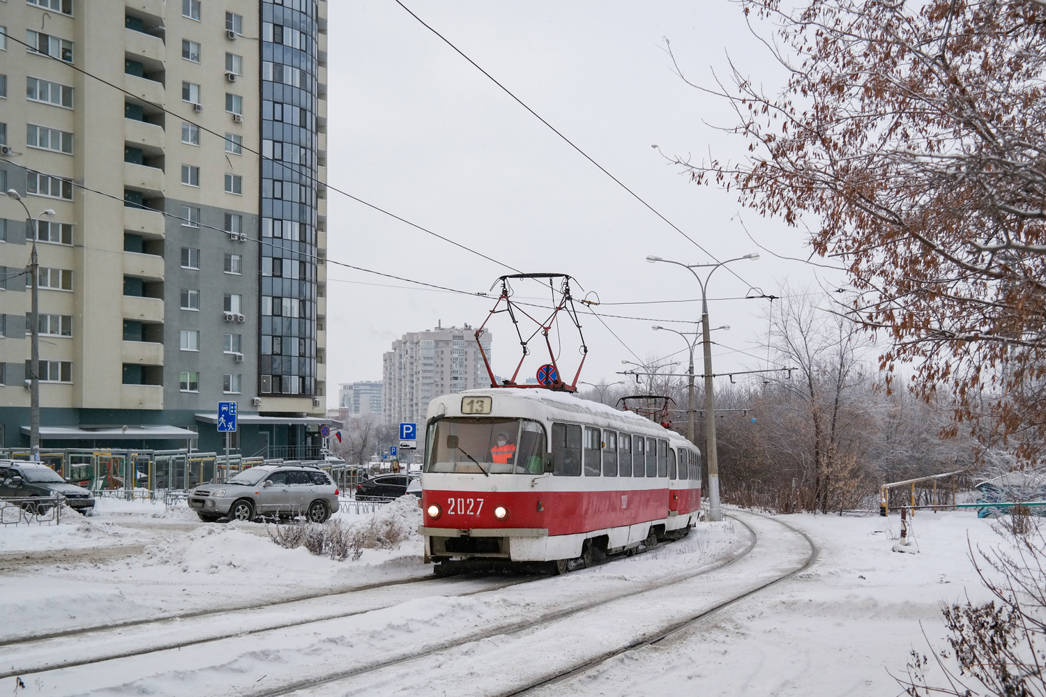 Самара, Tatra T3SU (двухдверная) № 2027