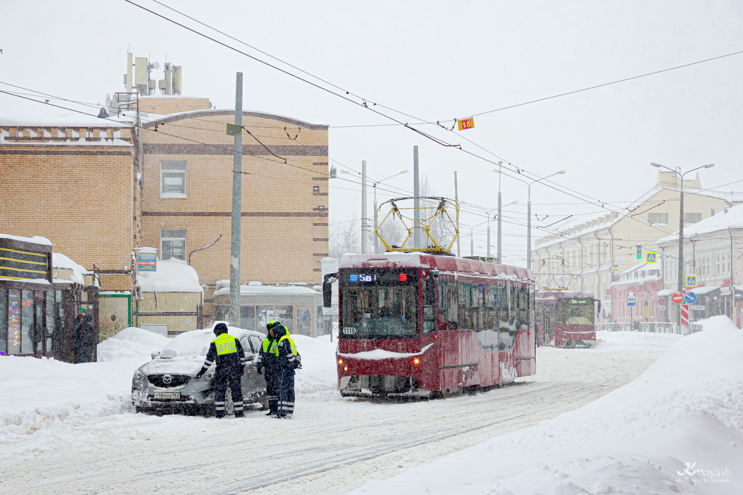 Казань, 71-407-01 № 1115; Казань — Погодные катаклизмы Казань, 71-407-01 № 1115; Казань — Погодные катаклизмы