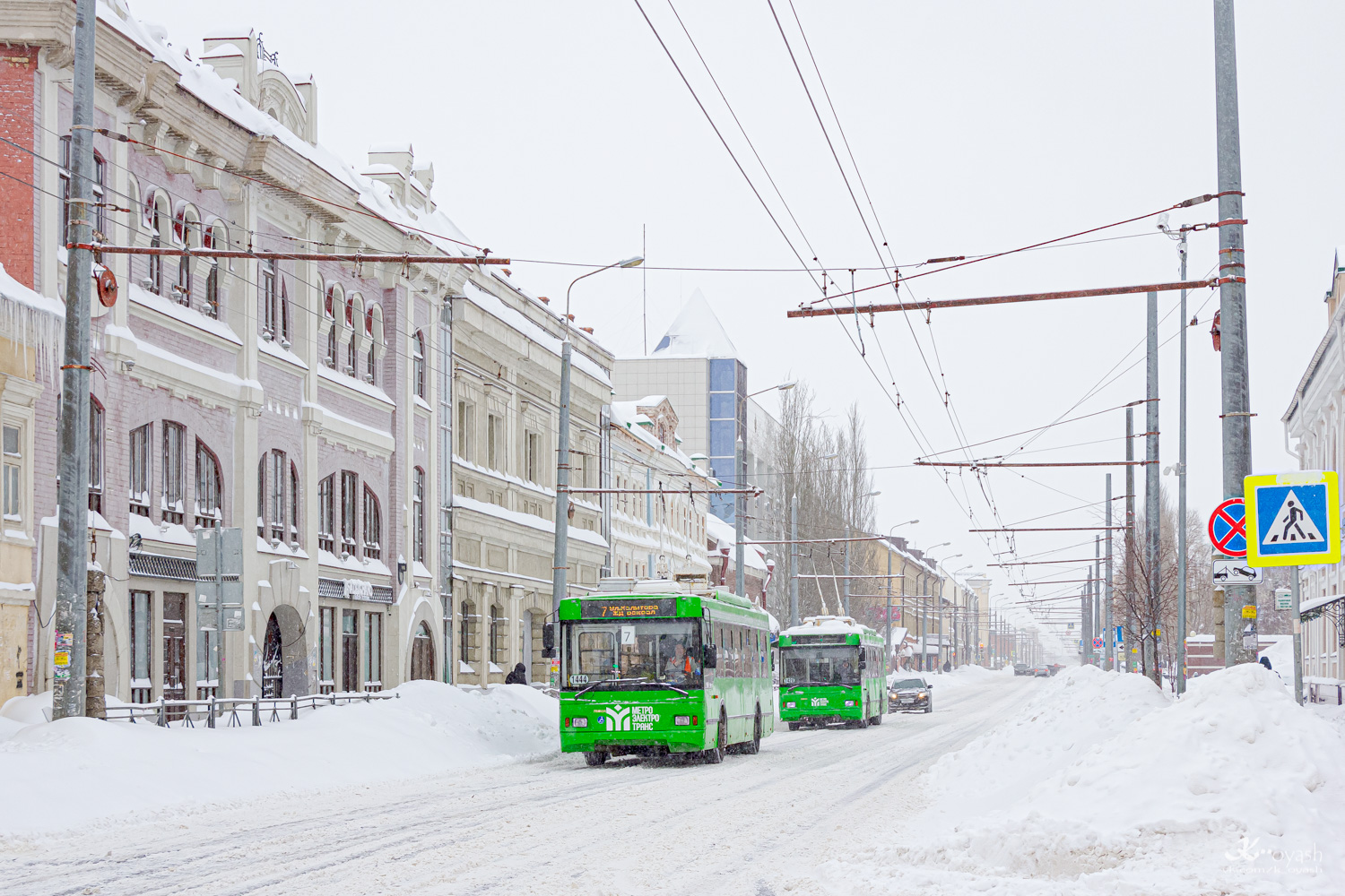Казань, Тролза-5275.03 «Оптима» № 1444; Казань — Погодные катаклизмы Казань, Тролза-5275.03 «Оптима» № 1444; Казань — Погодные катаклизмы