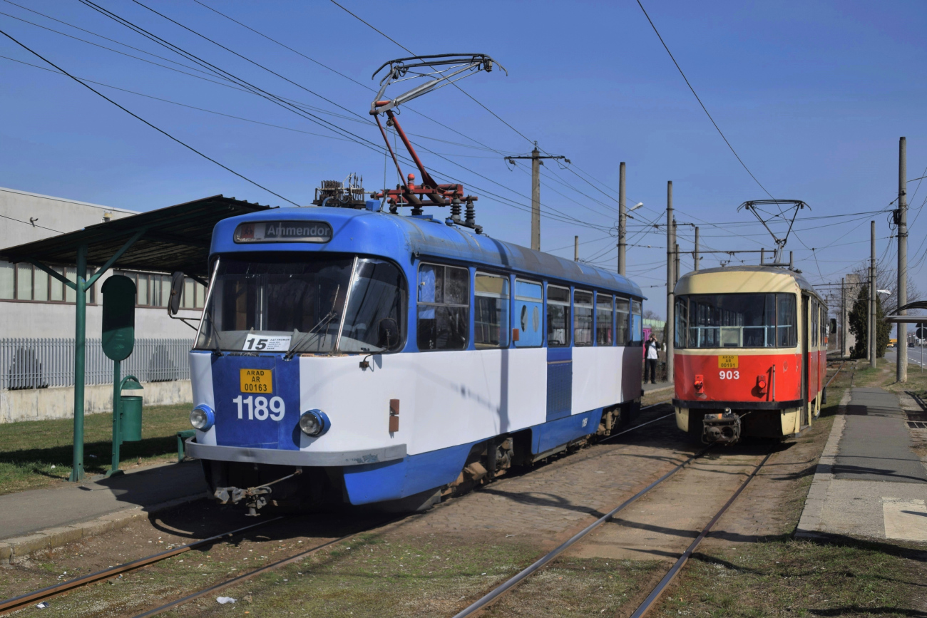 Арад, Tatra T4D № 1189; Арад, Tatra T4D № 903