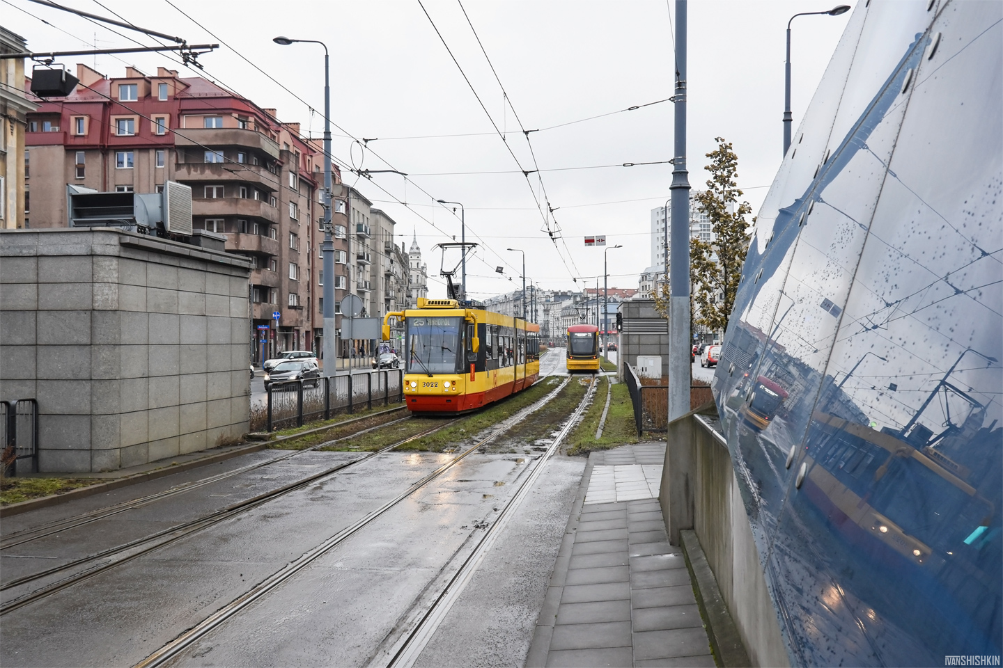 Варшава, Konstal 116Na/1 № 3022; Варшава — Трамвайные линии и инфраструктура