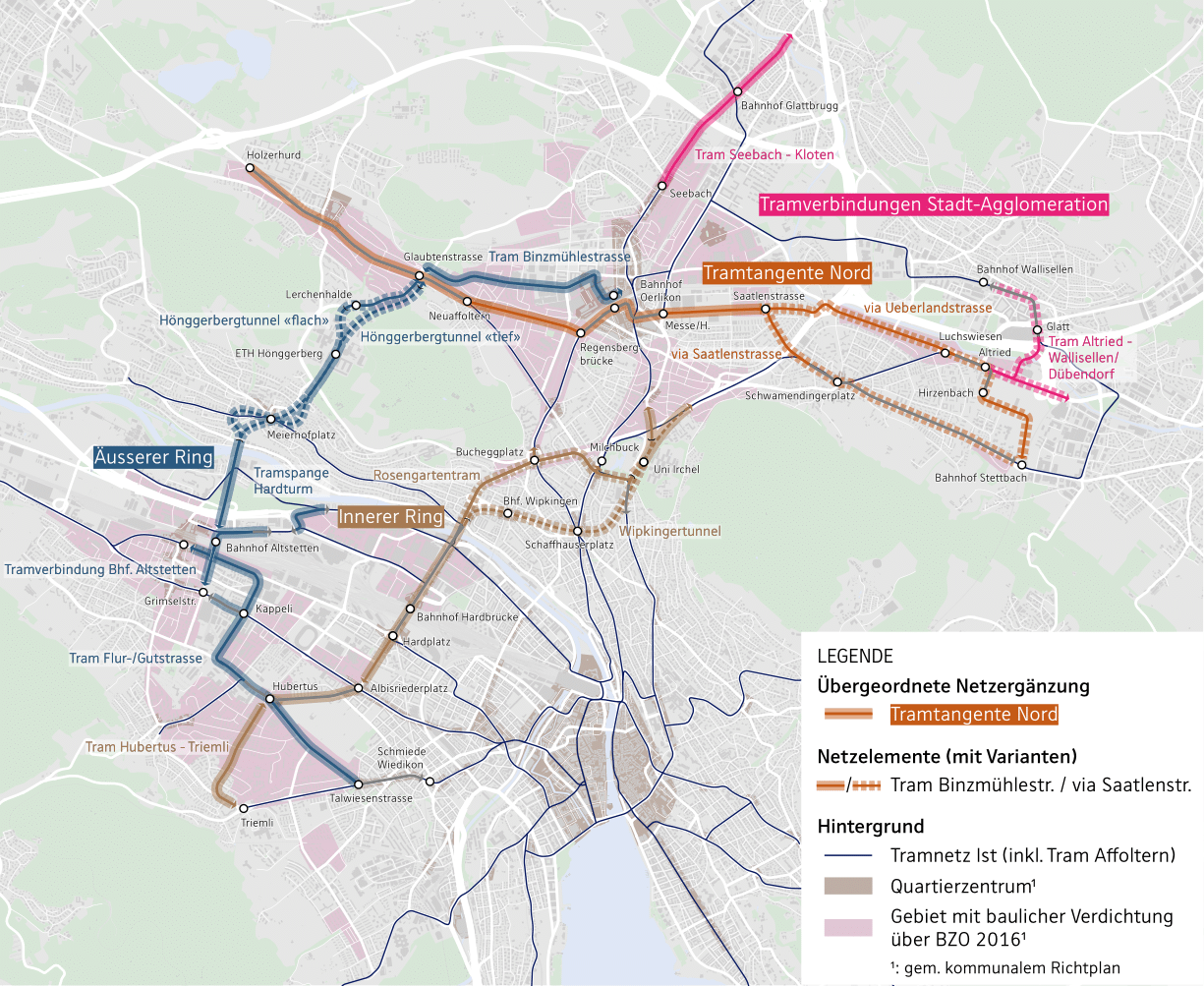 Цюрих — Линии и инфраструктура; Цюрих — Схемы