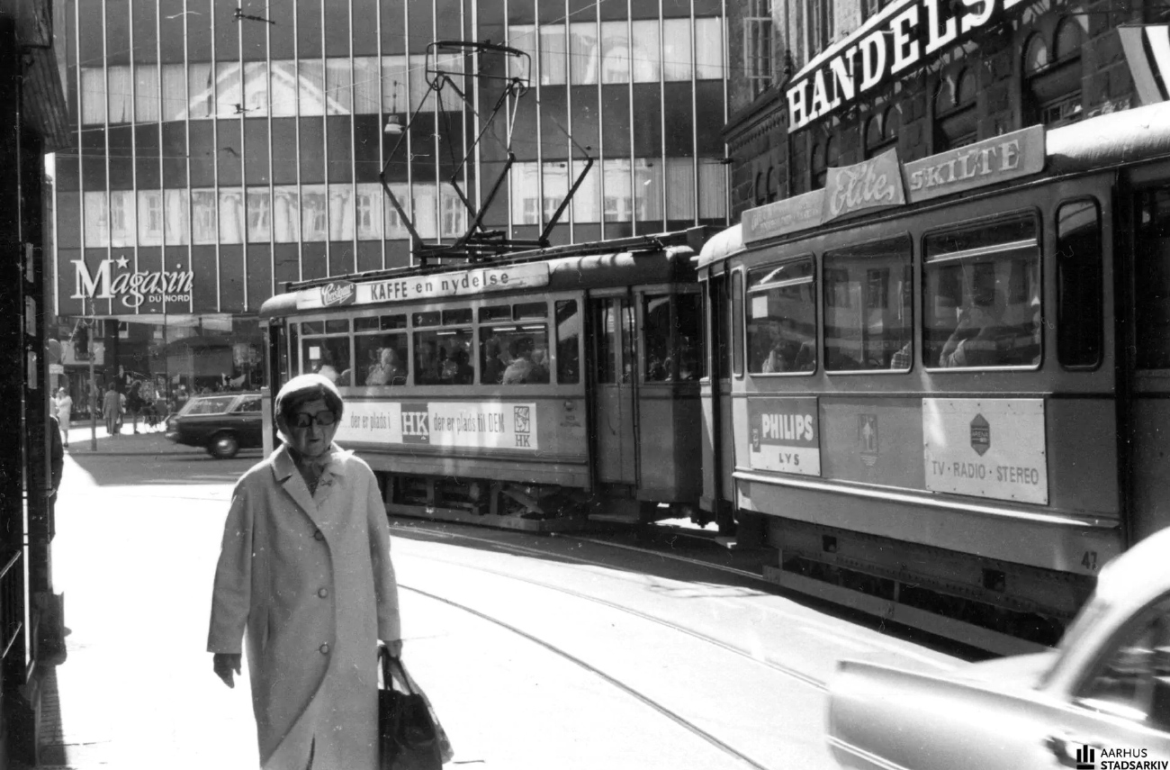 Aarhus, Scandia 2-axle motor car Br. 7; Aarhus, Scandia 2-axle trailer car Br. 47; Aarhus — Old Photos