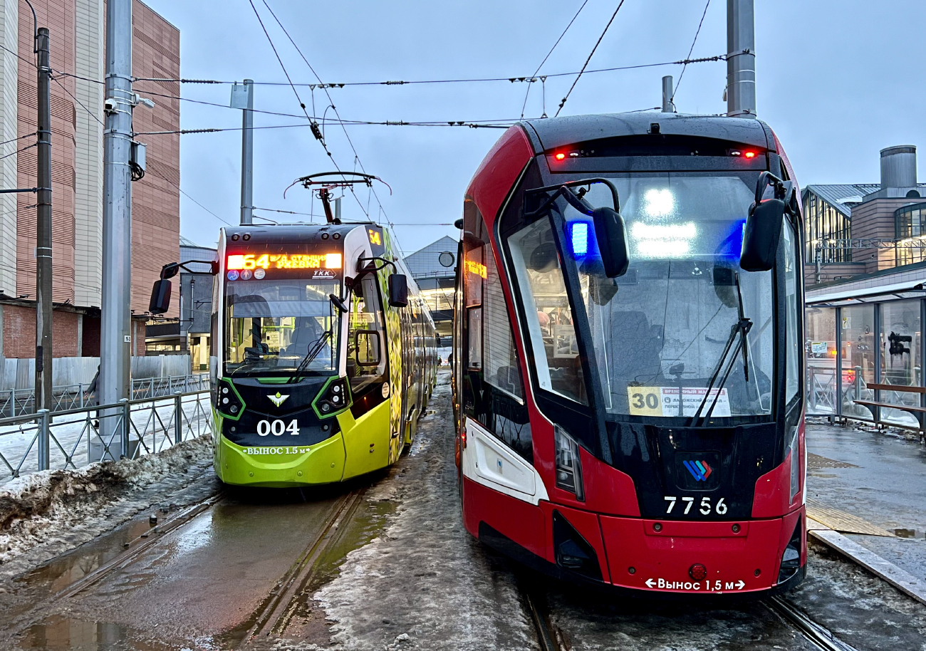 Санкт-Петербург, Stadler B85600M № 004; Санкт-Петербург, 71-932 «Невский» № 7756