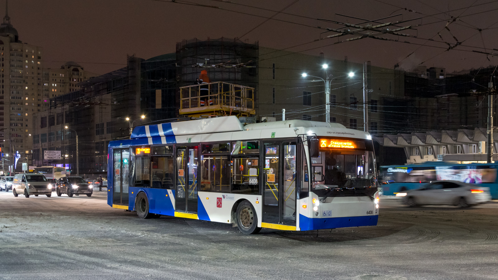 Санкт-Петербург, Тролза-5265.00 «Мегаполис» № 6408; Санкт-Петербург — Происшествия Санкт-Петербург, Тролза-5265.00 «Мегаполис» № 6408; Санкт-Петербург — Происшествия