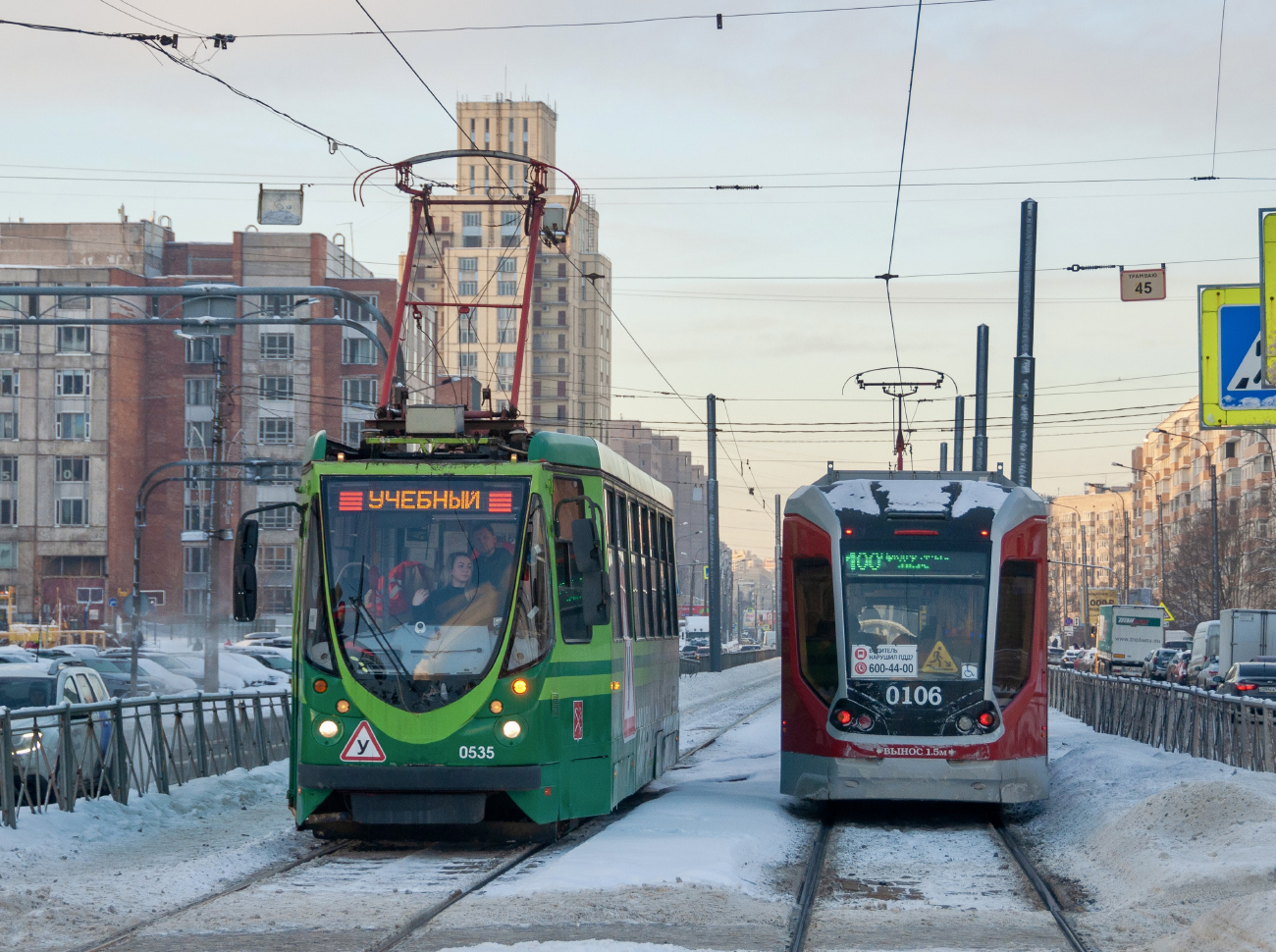 Санкт-Петербург, 71-134А (ЛМ-99АВН) № 0535; Санкт-Петербург, 71-931 «Витязь» № 0106