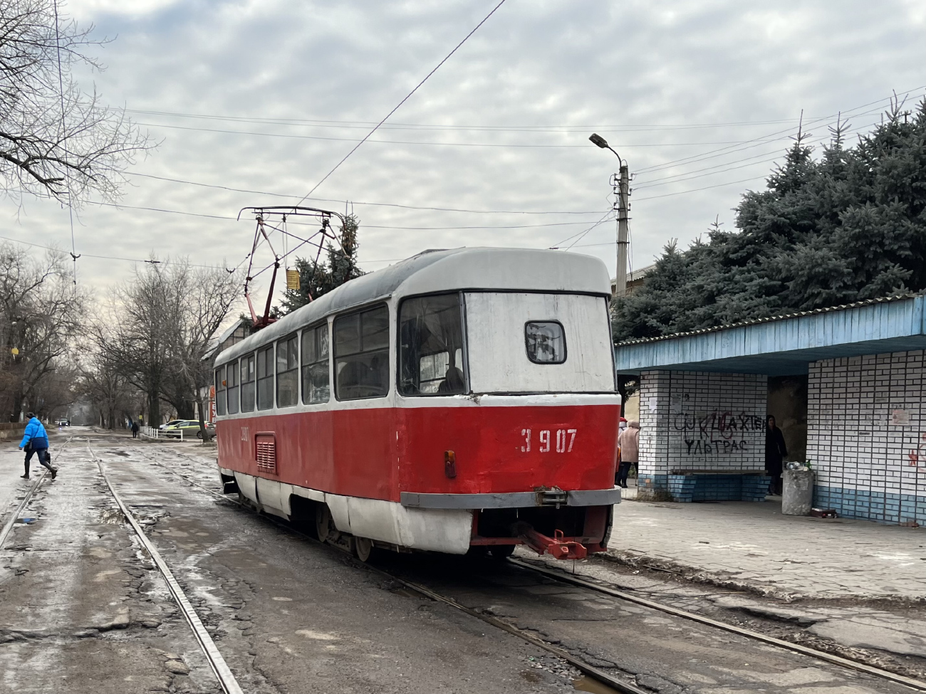 Донецк, Tatra T3SU (двухдверная) № 3907