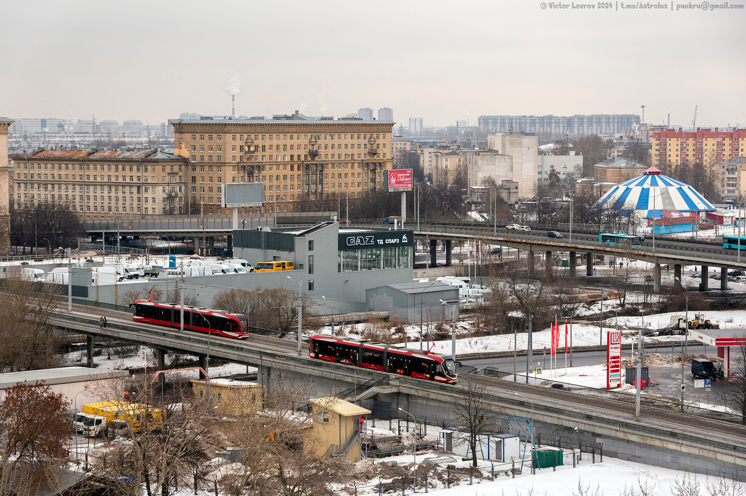 Saint-Pétersbourg — Tram lines and infrastructure