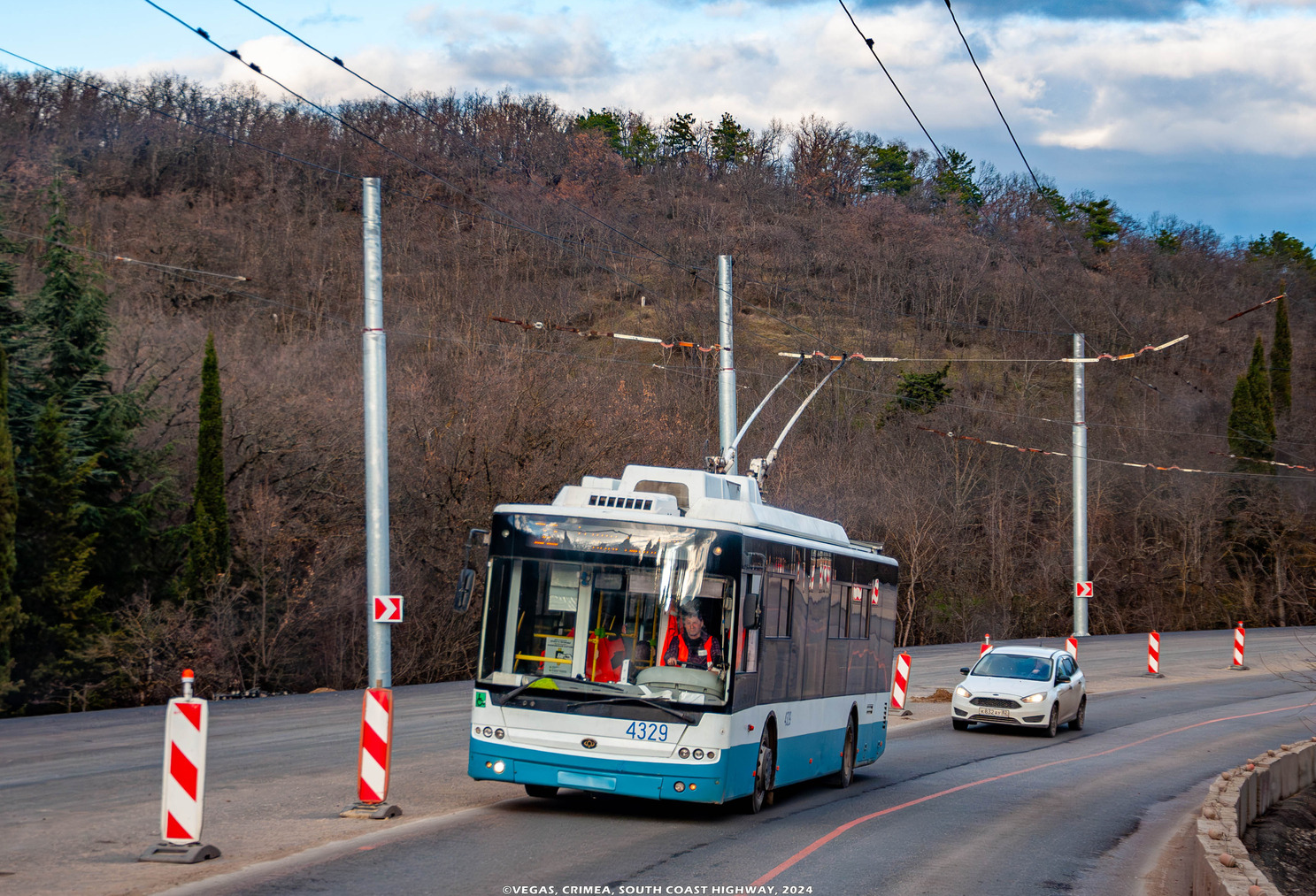 Крымский троллейбус, Богдан Т70110 № 4329; Крымский троллейбус — Реконструкция Южнобережного шоссе (2023 — ....)