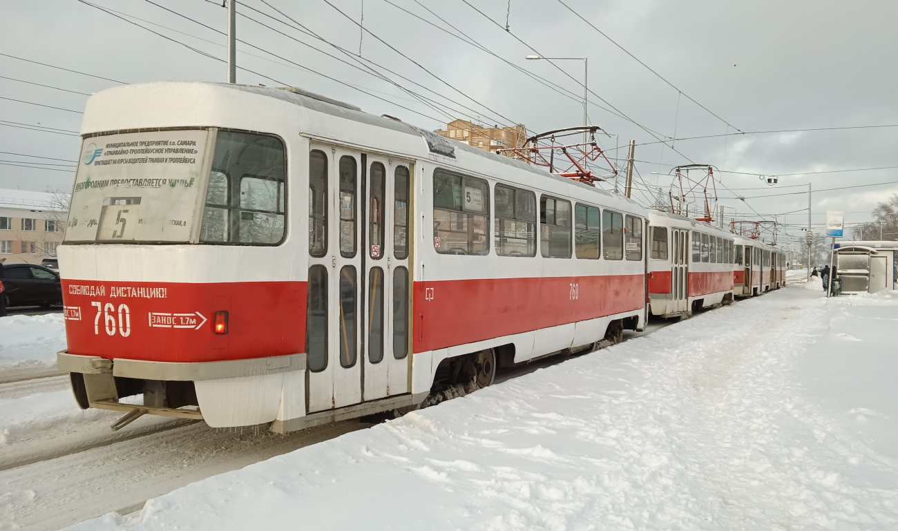 Самара, Tatra T3SU (двухдверная) № 760