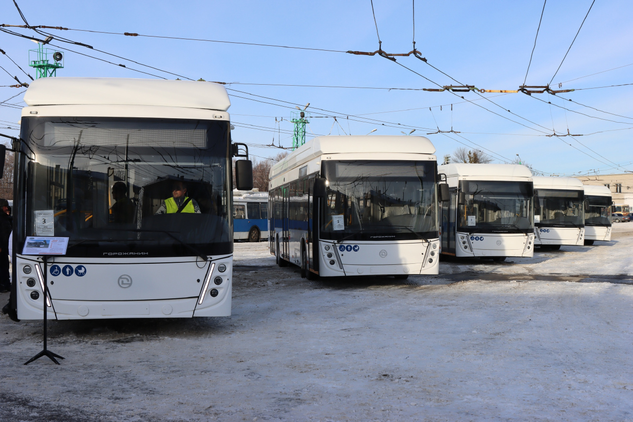 Чебоксары, УТТЗ-6241.01 «Горожанин» № б/н 2; Чебоксары, УТТЗ-6241.01 «Горожанин» № б/н 0; Чебоксары — Новые троллейбусы