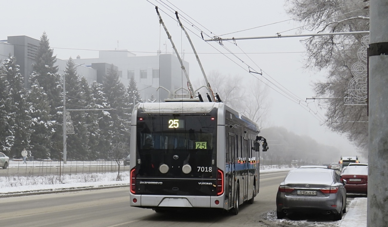 Ałmaty, Yutong ZK6128BEVG (QazTehna) Nr 7018 Ałmaty, Yutong ZK6128BEVG (QazTehna) Nr 7018