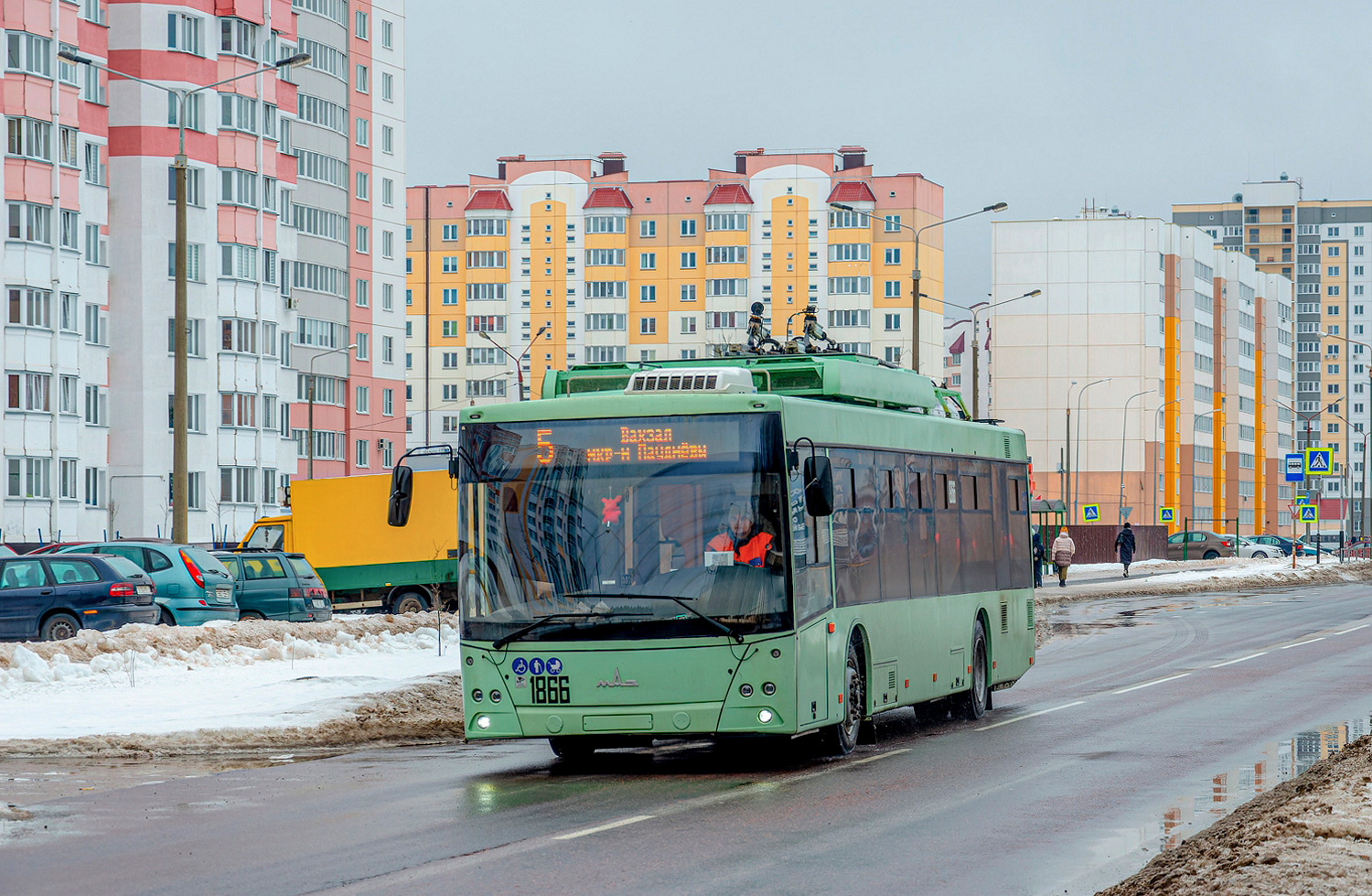 Gomel, MAZ-203T70 — 1866; Gomel — Traffic on sections using autonomous running