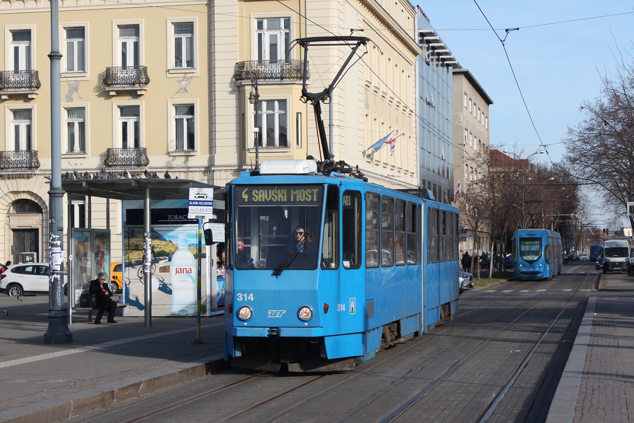 Загреб, Tatra KT4YU № 314