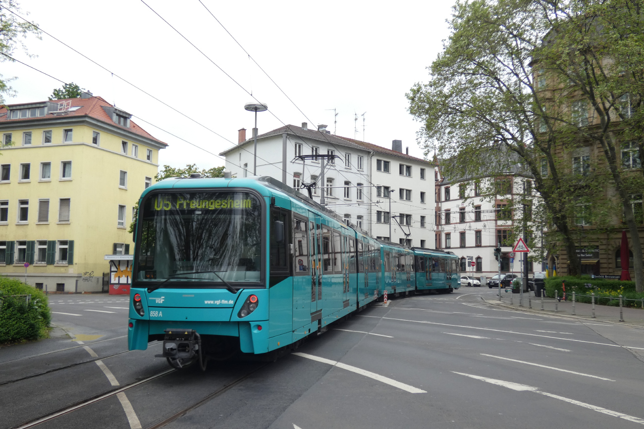 Frankfurt am Main, Bombardier Flexity Swift U5-50 # 858