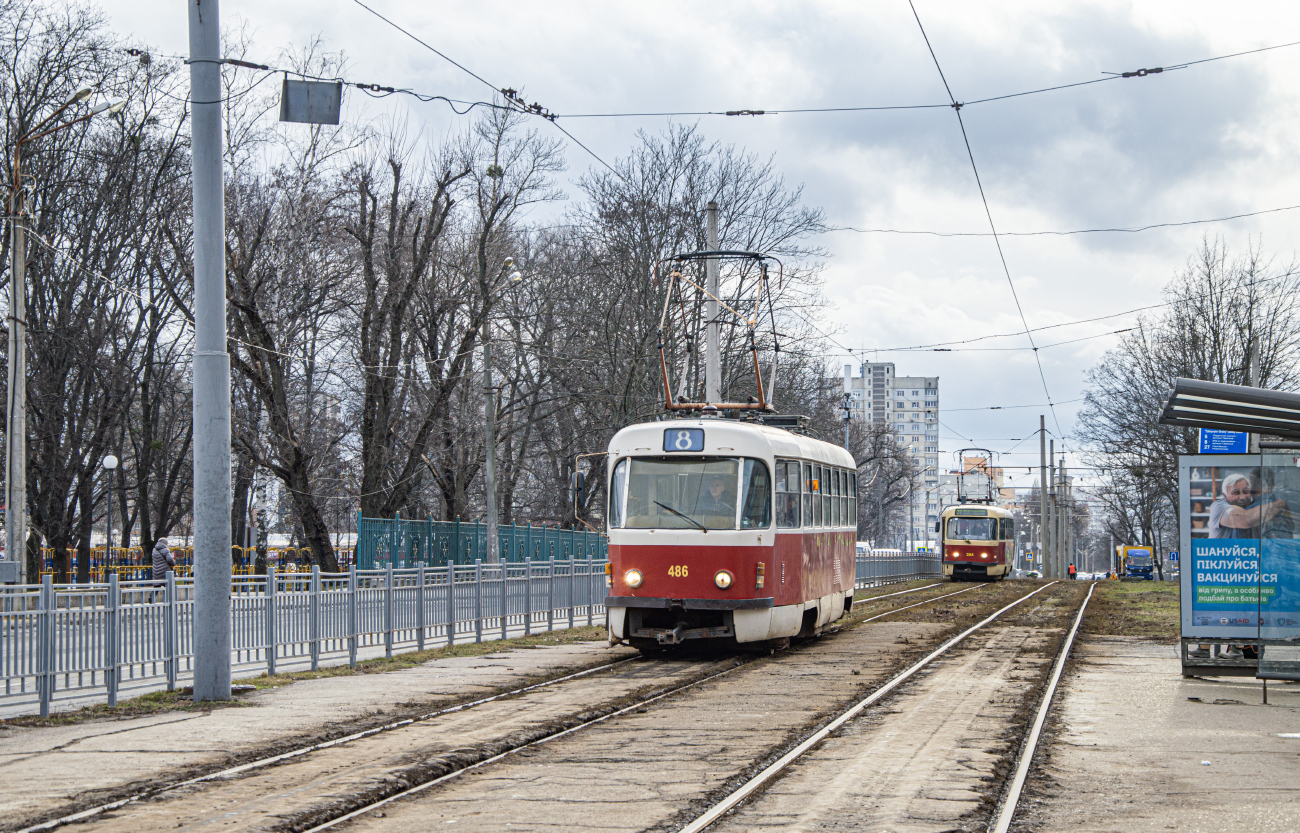 Харьков, Tatra T3A № 486