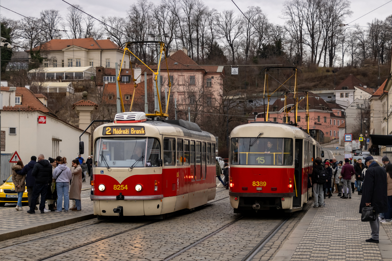 Прага, Tatra T3R.PLF № 8254; Прага, Tatra T3R.P № 8389