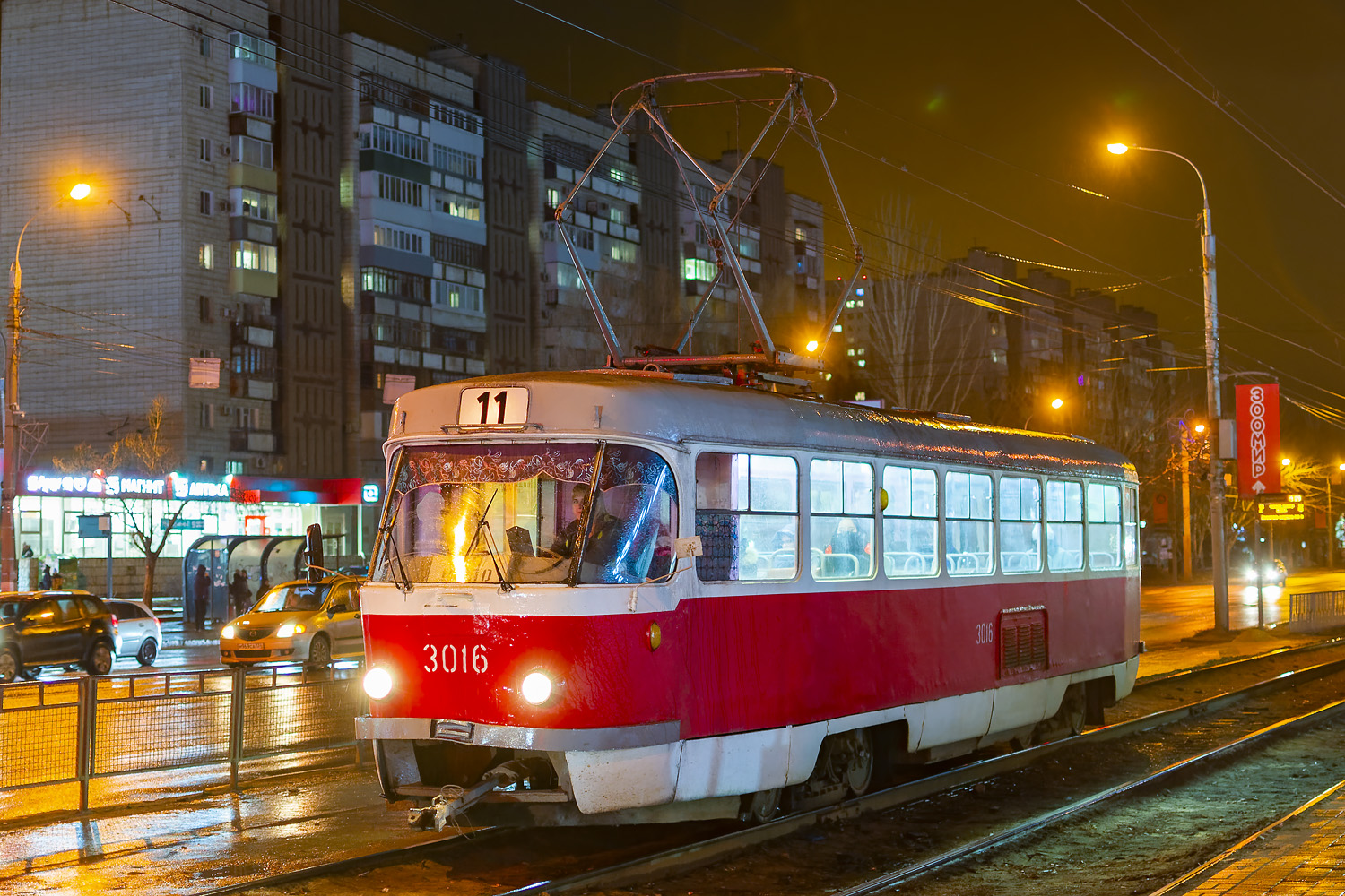 Волгоград, Tatra T3SU (двухдверная) № 3016