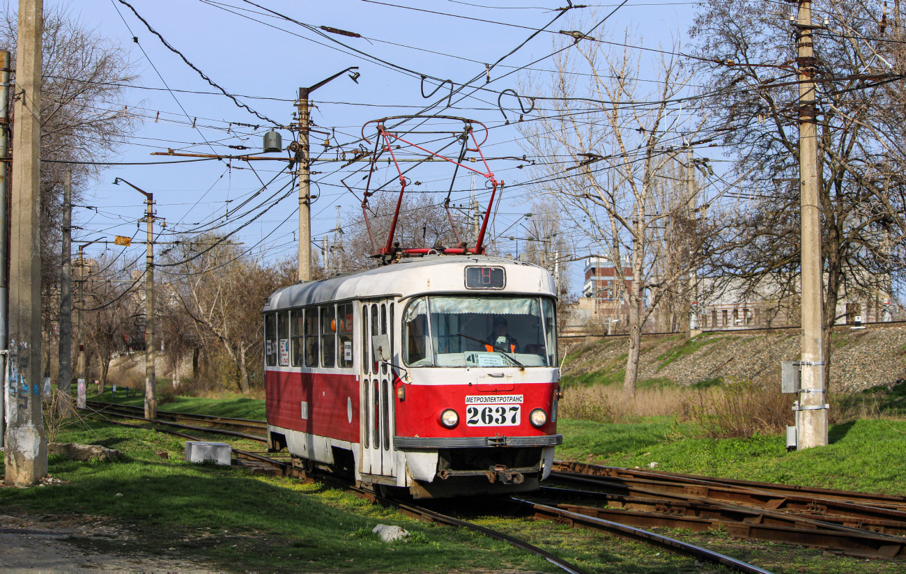 Волгоград, Tatra T3SU (двухдверная) № 2637