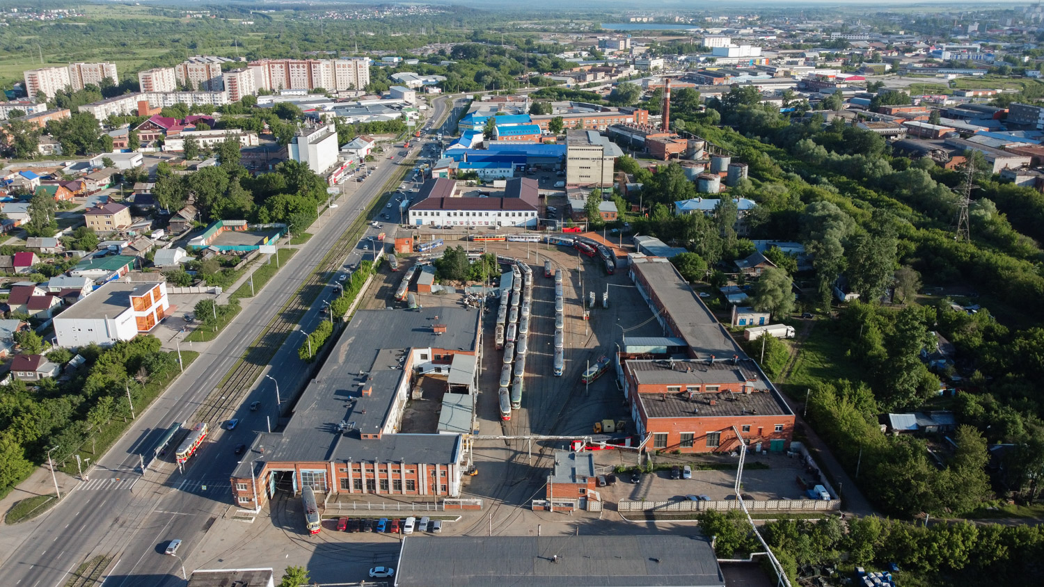 Іжэўск — Линии электротранспорта; Іжэўск — Трамвайное депо № 1