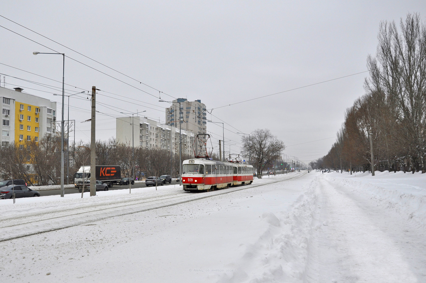 Самара, Tatra T3SU (двухдверная) № 909; Самара, Tatra T3SU (двухдверная) № 910