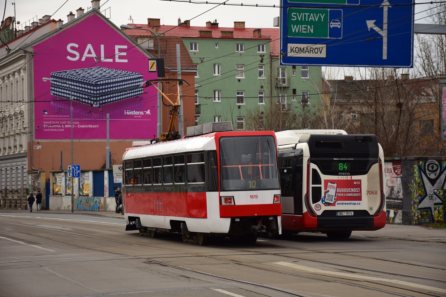 Brno, Tatra T3R (1995) № 1615