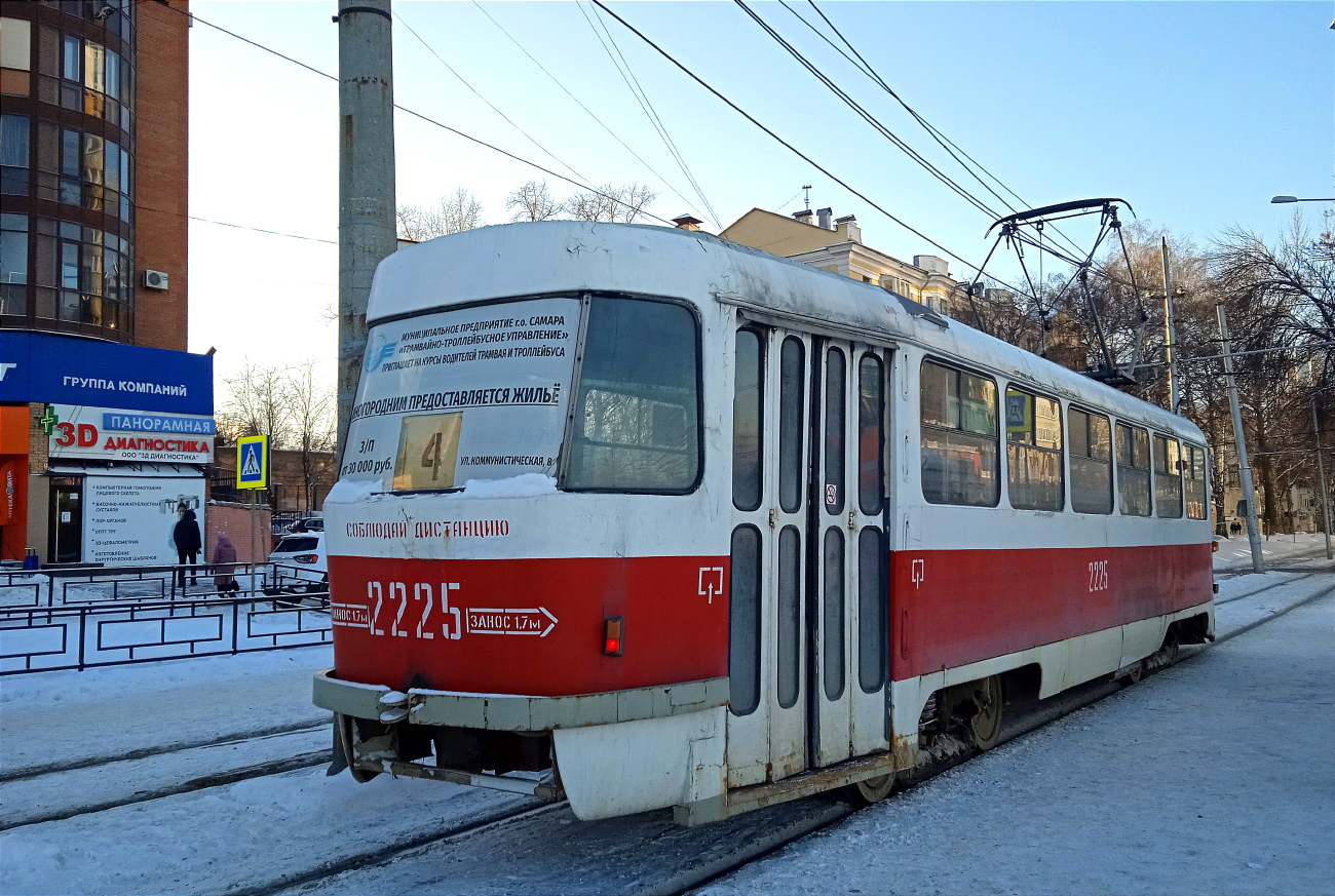 Самара, Tatra T3SU (двухдверная) № 2225