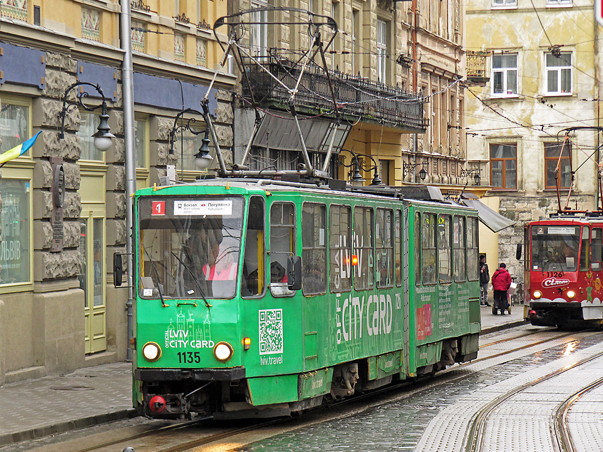 Львов, Tatra KT4SU № 1135