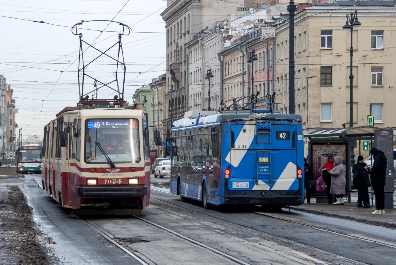 Санкт-Петербург, ЛВС-86К № 1024; Санкт-Петербург, БКМ 32100D «Ольгерд» № 3131