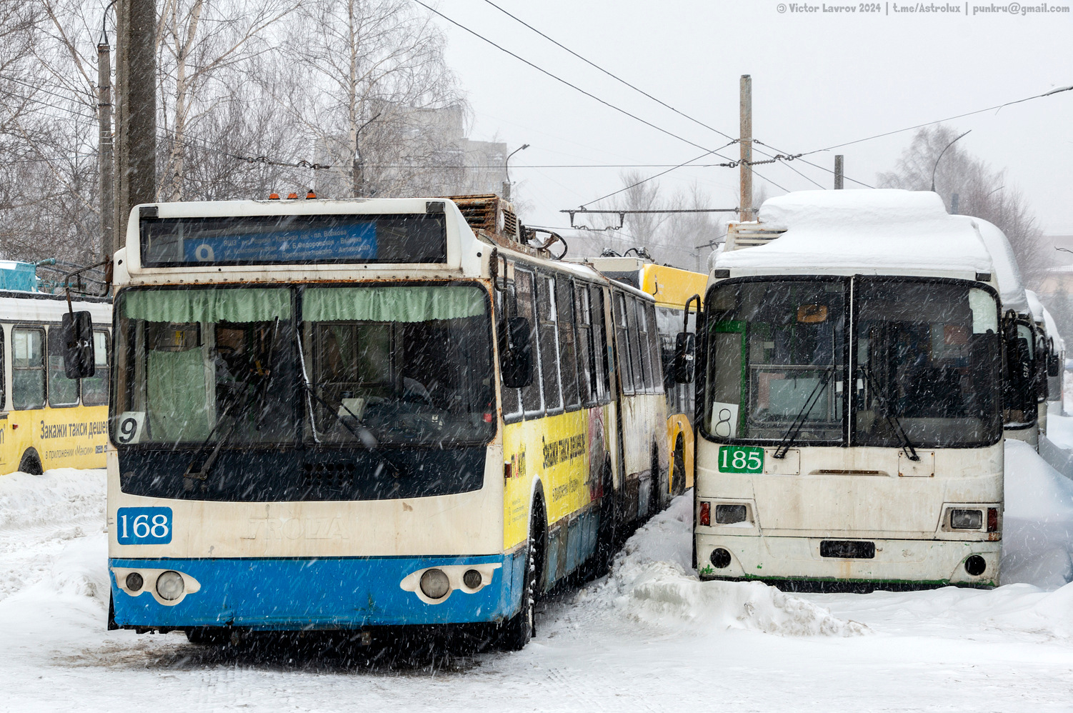 Ярославль, Тролза-62052.01 [62052Б] № 168; Ярославль, ЛиАЗ-5280 (ВЗТМ) № 185