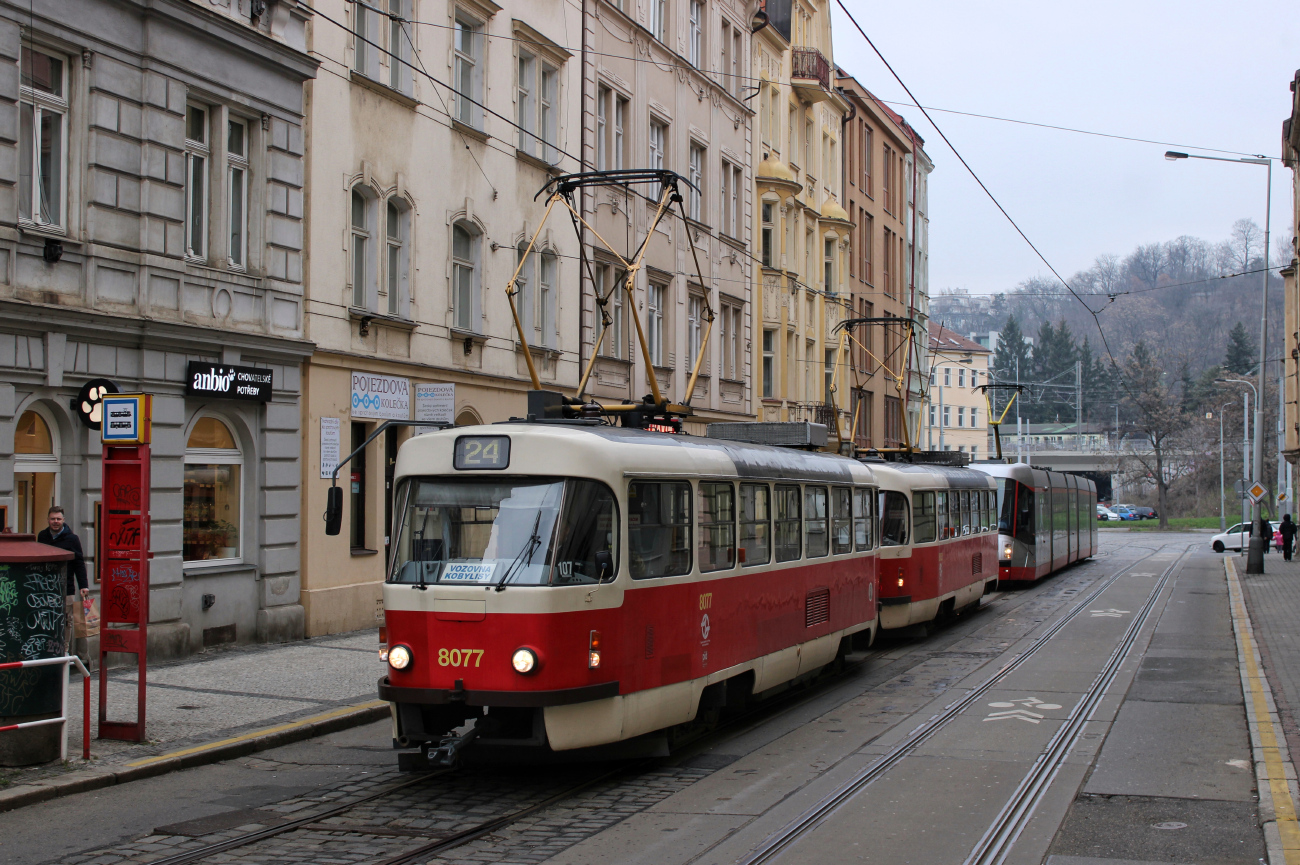Прага, Tatra T3M2-DVC № 8077 Прага, Tatra T3M2-DVC № 8077