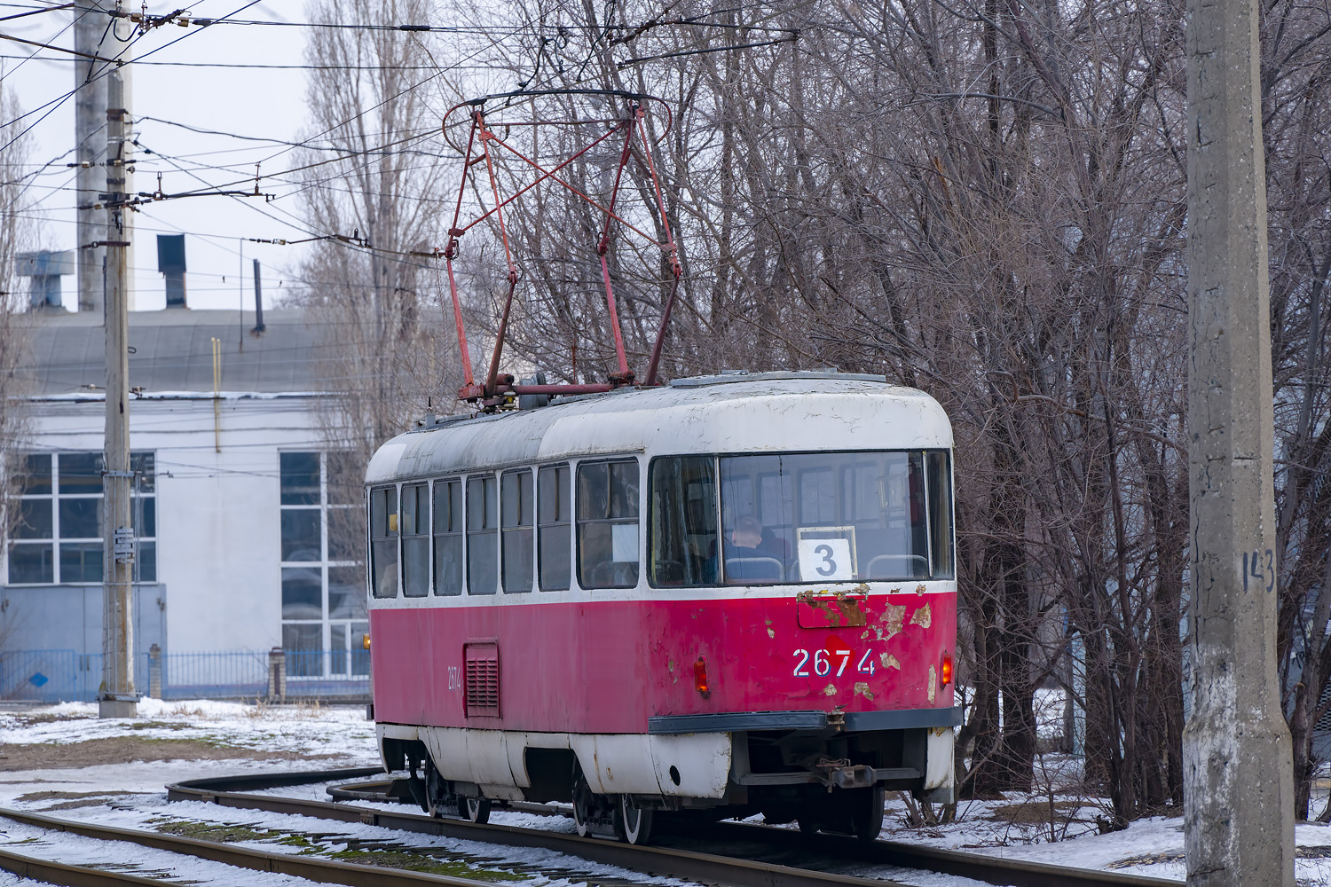 Волгоград, Tatra T3SU (двухдверная) № 2674