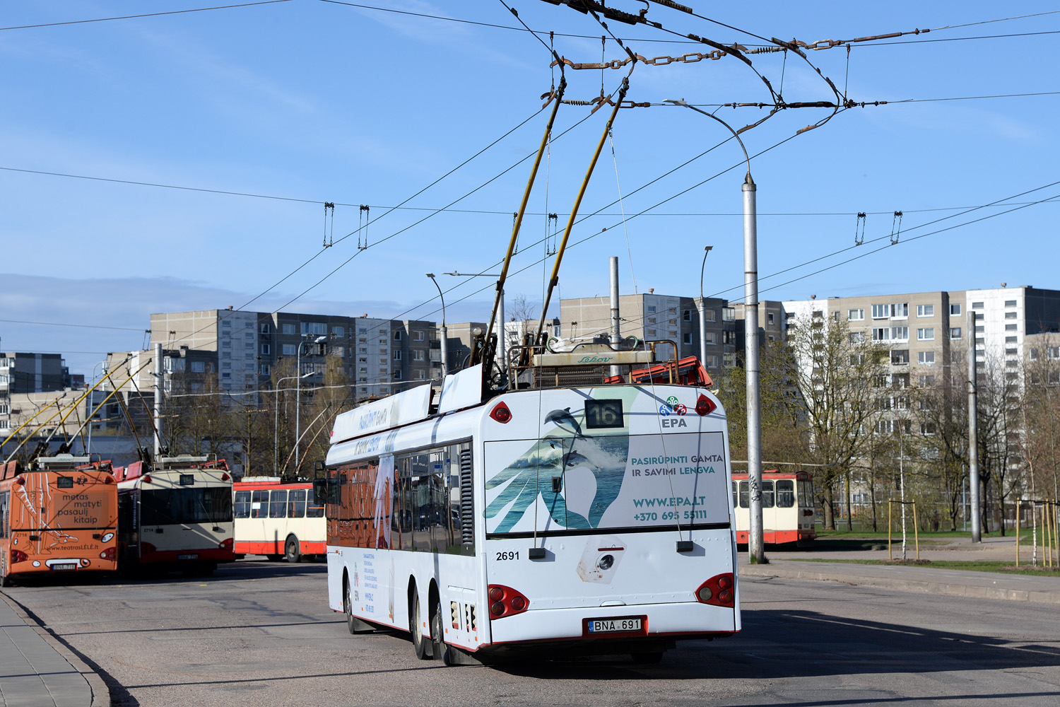 Вильнюс, Solaris Trollino II 15 AC № 2691