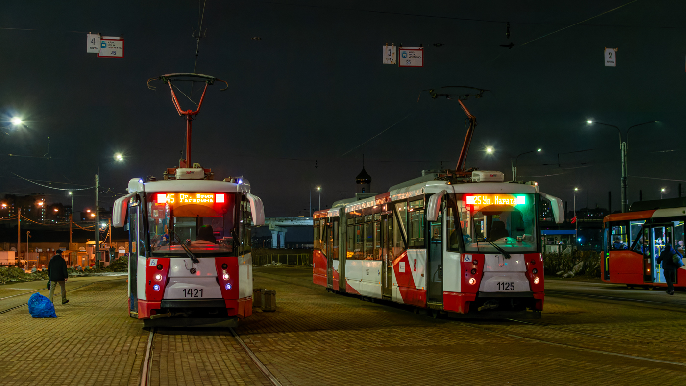 Sankt-Peterburg, 71-153 (LM-2008) № 1421; Sankt-Peterburg, 71-152 (LVS-2005) № 1125