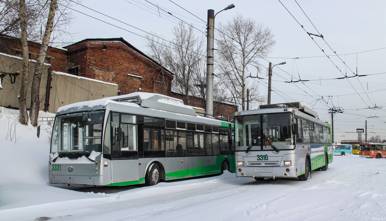 Novosibirsk, Trolza-5265.00 “Megapolis” № 3331; Novosibirsk, ST-6217M № 3316