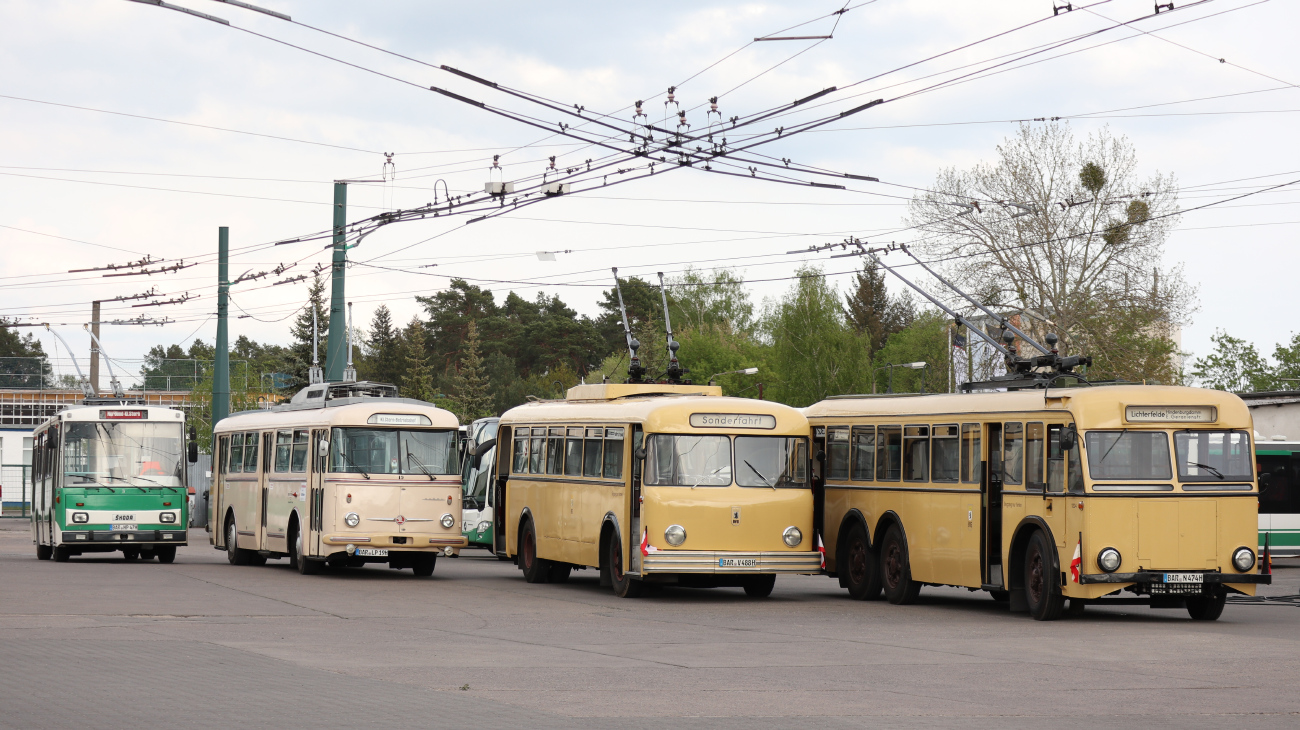 Эберсвальде, Škoda 14Tr03 № 3; Эберсвальде, Škoda 9Tr14 № 19; Эберсвальде, AEG HS56 № 488; Эберсвальде, SSW-DB 45/47 № 1224