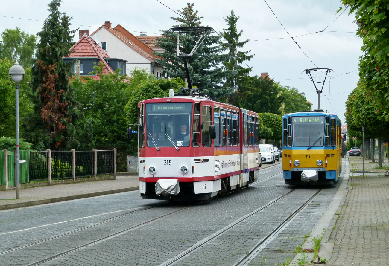Гота, Tatra KT4DC № 315; Гота, Tatra KT4DC-Z № 317