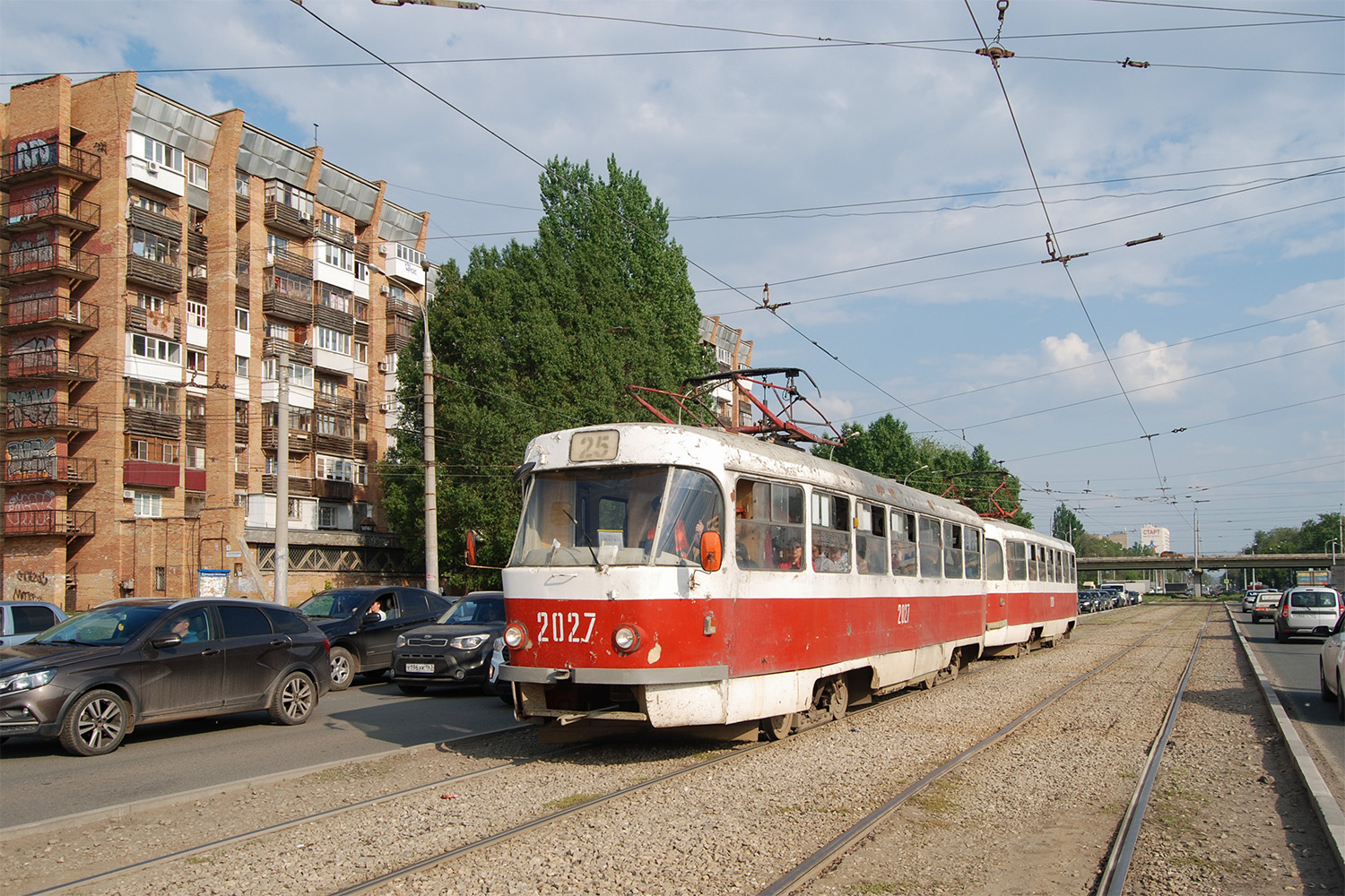 Самара, Tatra T3SU (двухдверная) № 2027