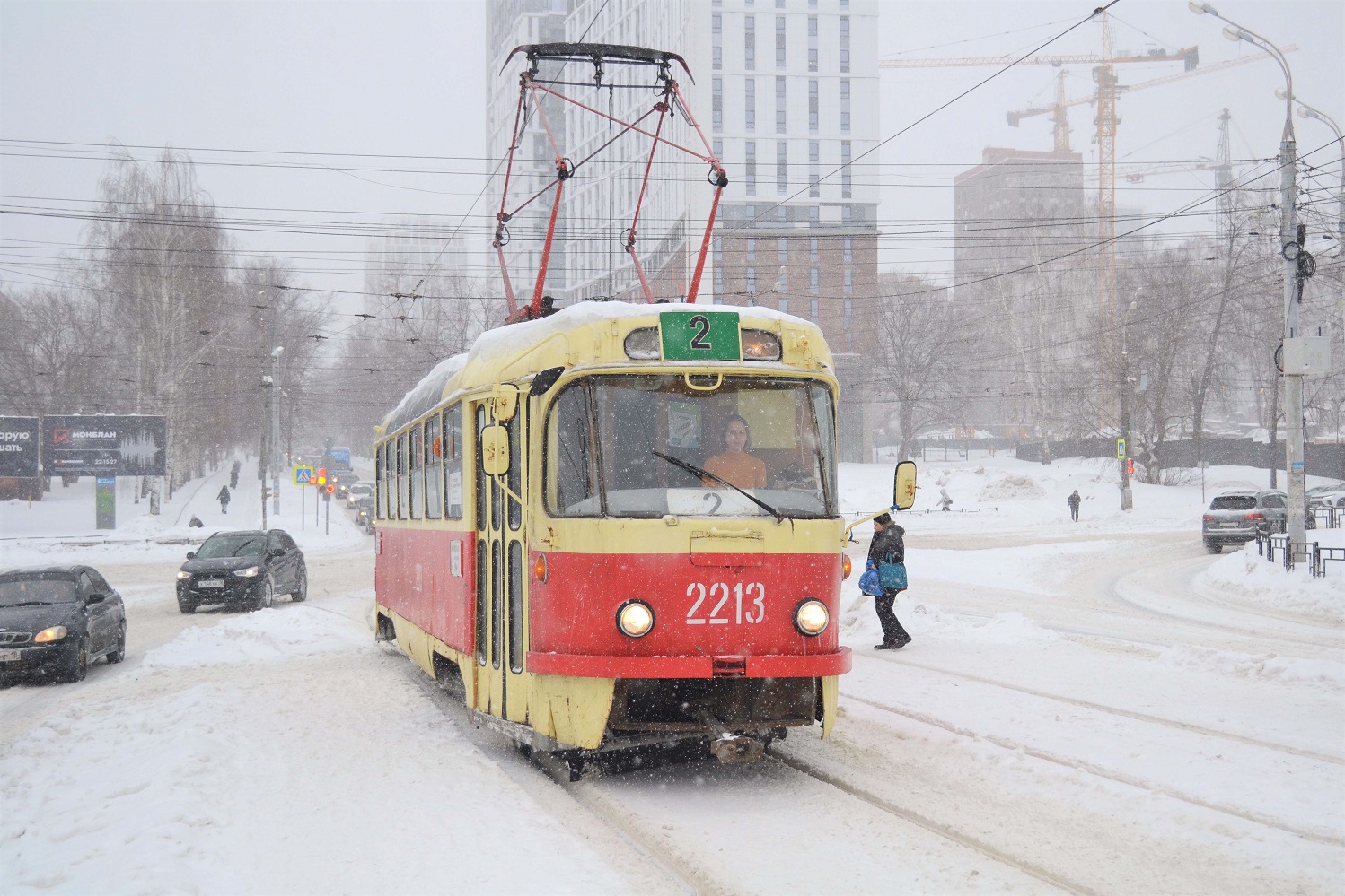 Ижевск, Tatra T3SU (двухдверная) № 2213