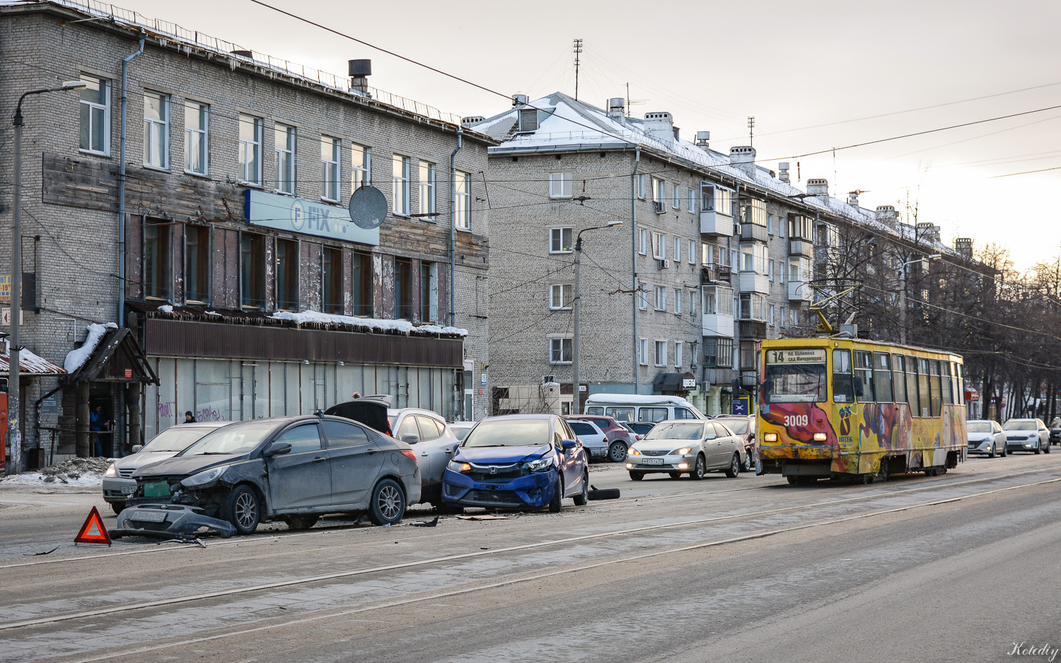 Новосибирск, 71-605 (КТМ-5М3) № 3009; Новосибирск — Происшествия