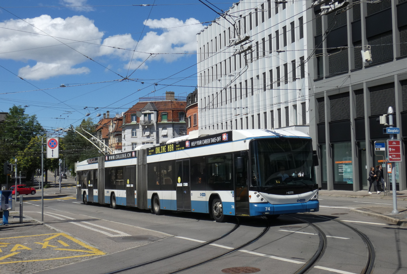 Цюрих, Hess lighTram (BGGT-N2C) № 74