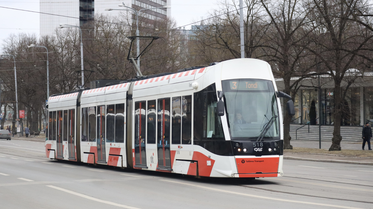 Таллин, CAF Urbos AXL № 518