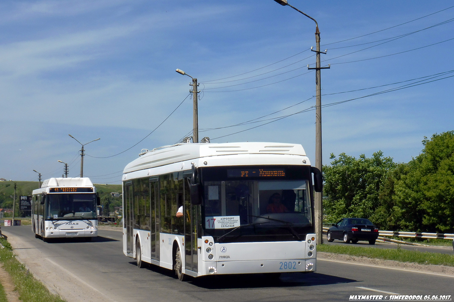 Крымский троллейбус, Тролза-5265.03 «Мегаполис» № 2802; Крымский троллейбус — Движение троллейбусов без КС (автономный ход)