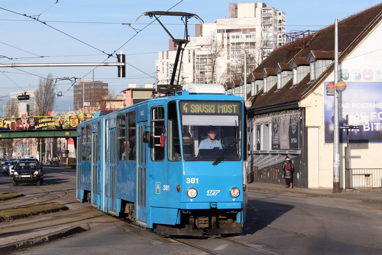 Загреб, Tatra KT4YU № 301
