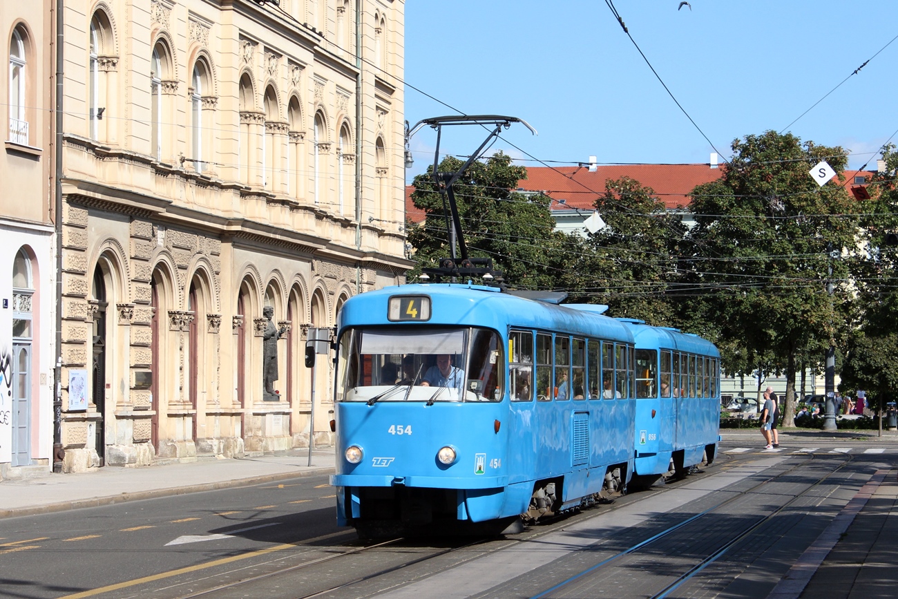 Загреб, Tatra T4YU № 454
