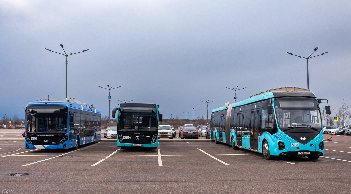 Санкт-Петербург, БКМ 32100D «Ольгерд» № 6120; Санкт-Петербург, БКМ E433 Vitovt Max Electro № 2104; Санкт-Петербург — ХХIII Международный форум «Экология большого города»