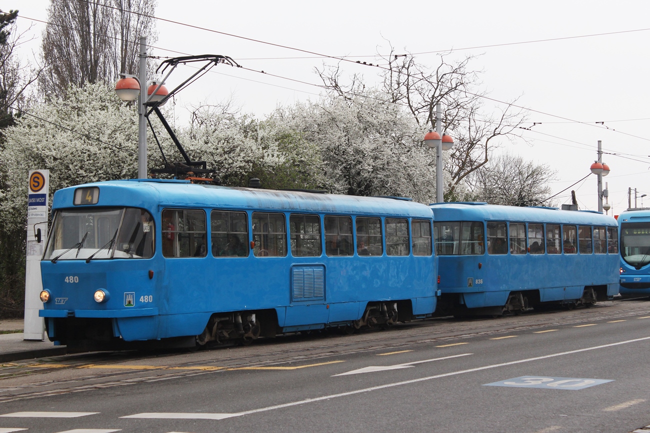 Загреб, Tatra T4YU № 480